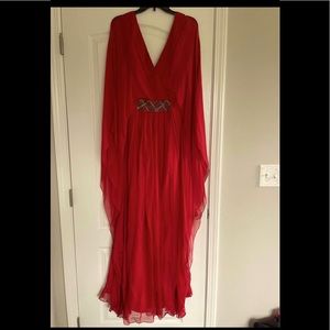 Mikael Aghal Kaftan Dress Size 6 100% SILK